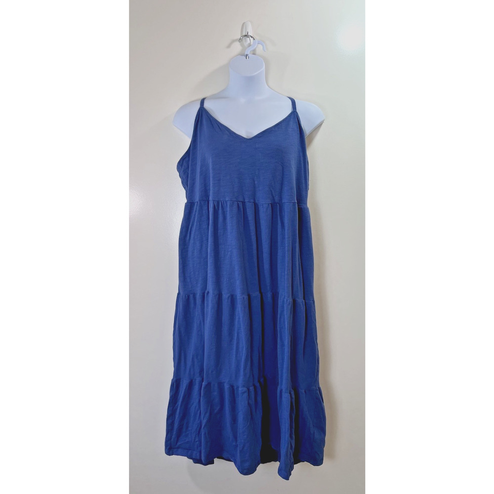 Old Navy Women’s Midi Sundress Size 3X Cornflower Blue‎ Coastal Cottage Vacation